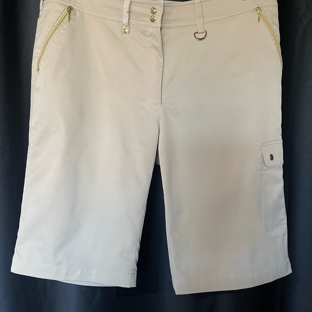 Women's Beige Shorts GG blue size 10 khaki
